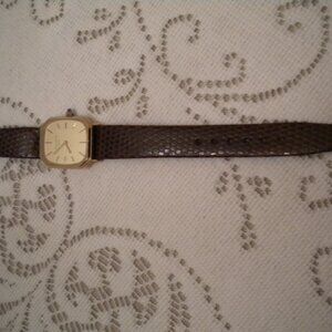 Vintage Bulova Accutron Swiss Quartz 7412 14K Gold Electroplate